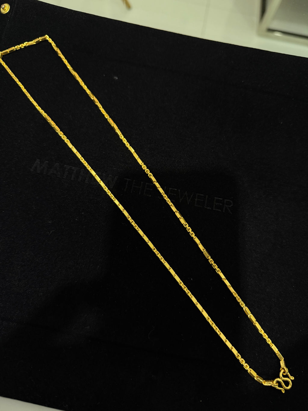24K Yellow Gold Baht-Anchor Chain - 24.5 inches, 1.95mm, 32.29g