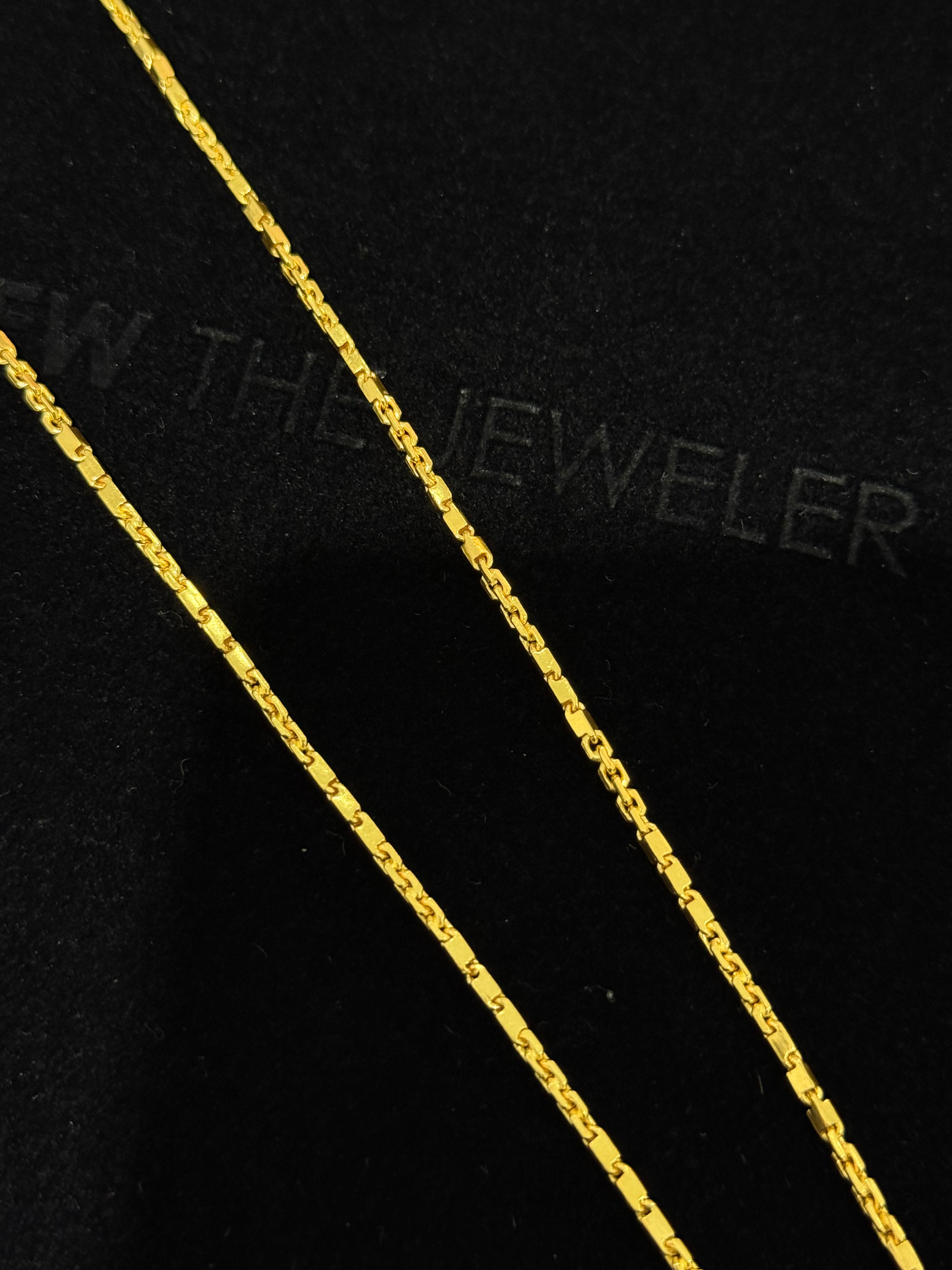 24K Yellow Gold Baht-Anchor Chain - 21 inches, 1.70mm, 19.68g