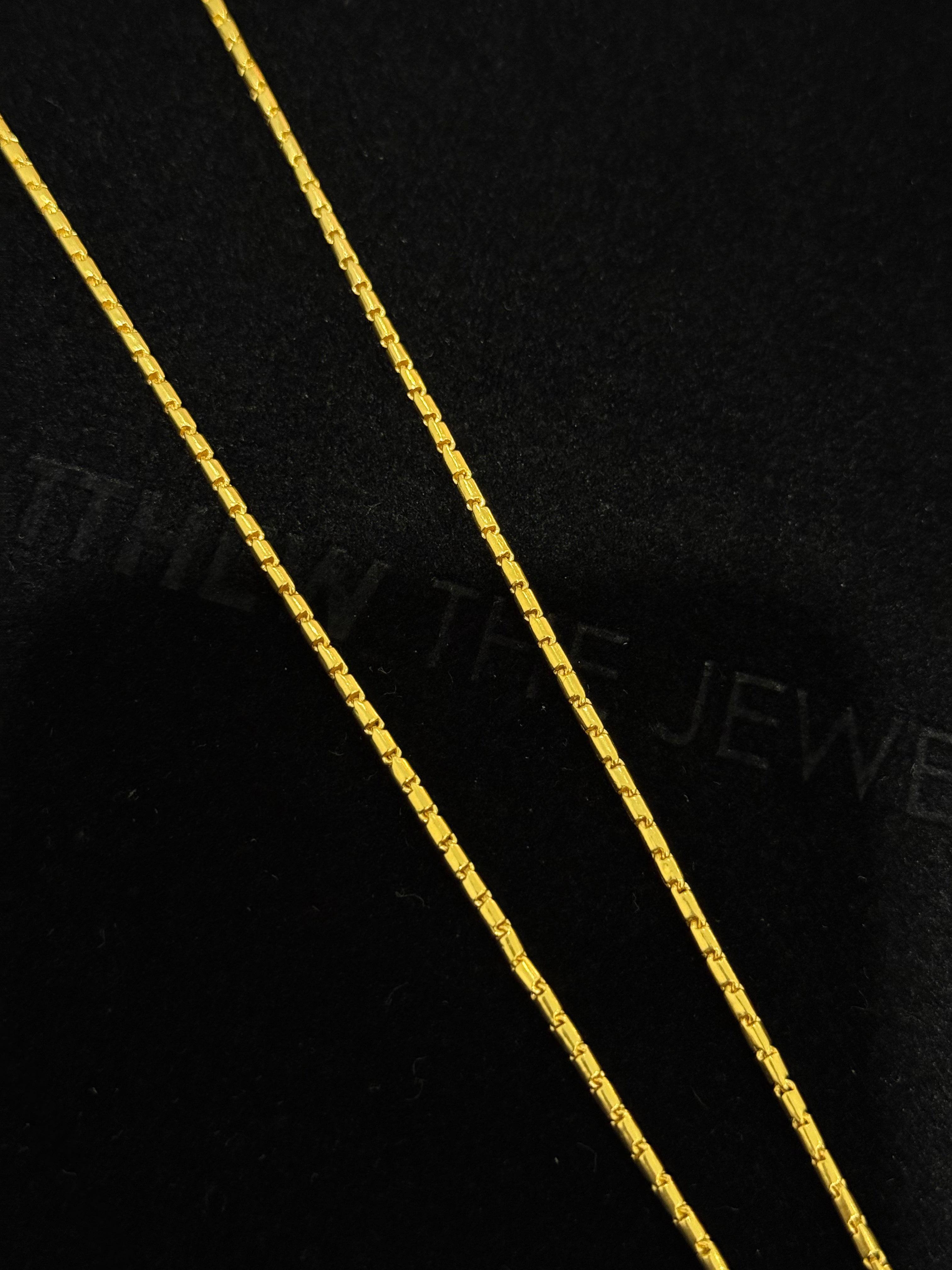 24K Yellow Gold Barrel Chain - 18 inches, 2mm, 15.77g