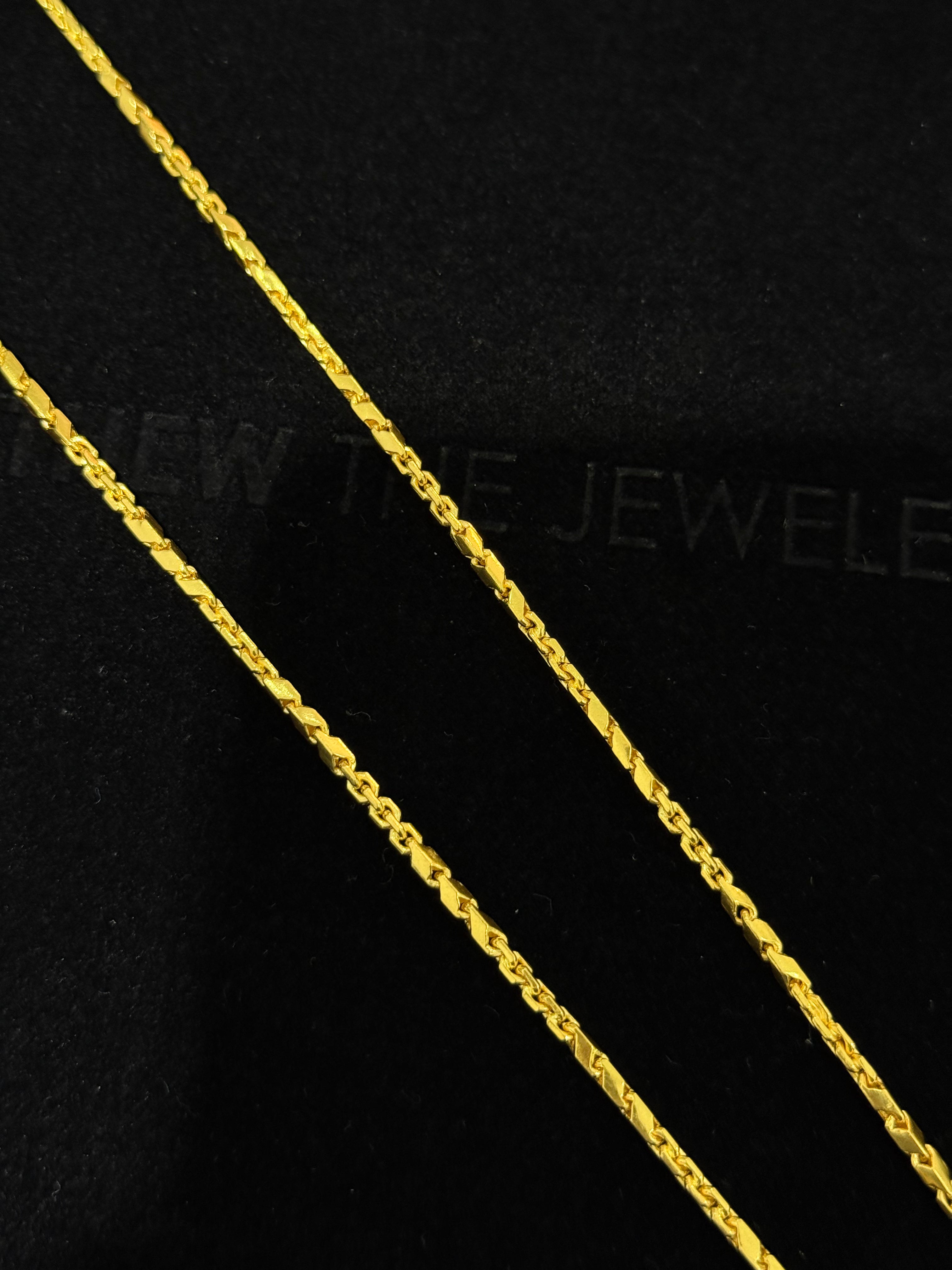 24K Yellow Gold Baht-Anchor Chain - 23 inches, 2mm, 30.57g