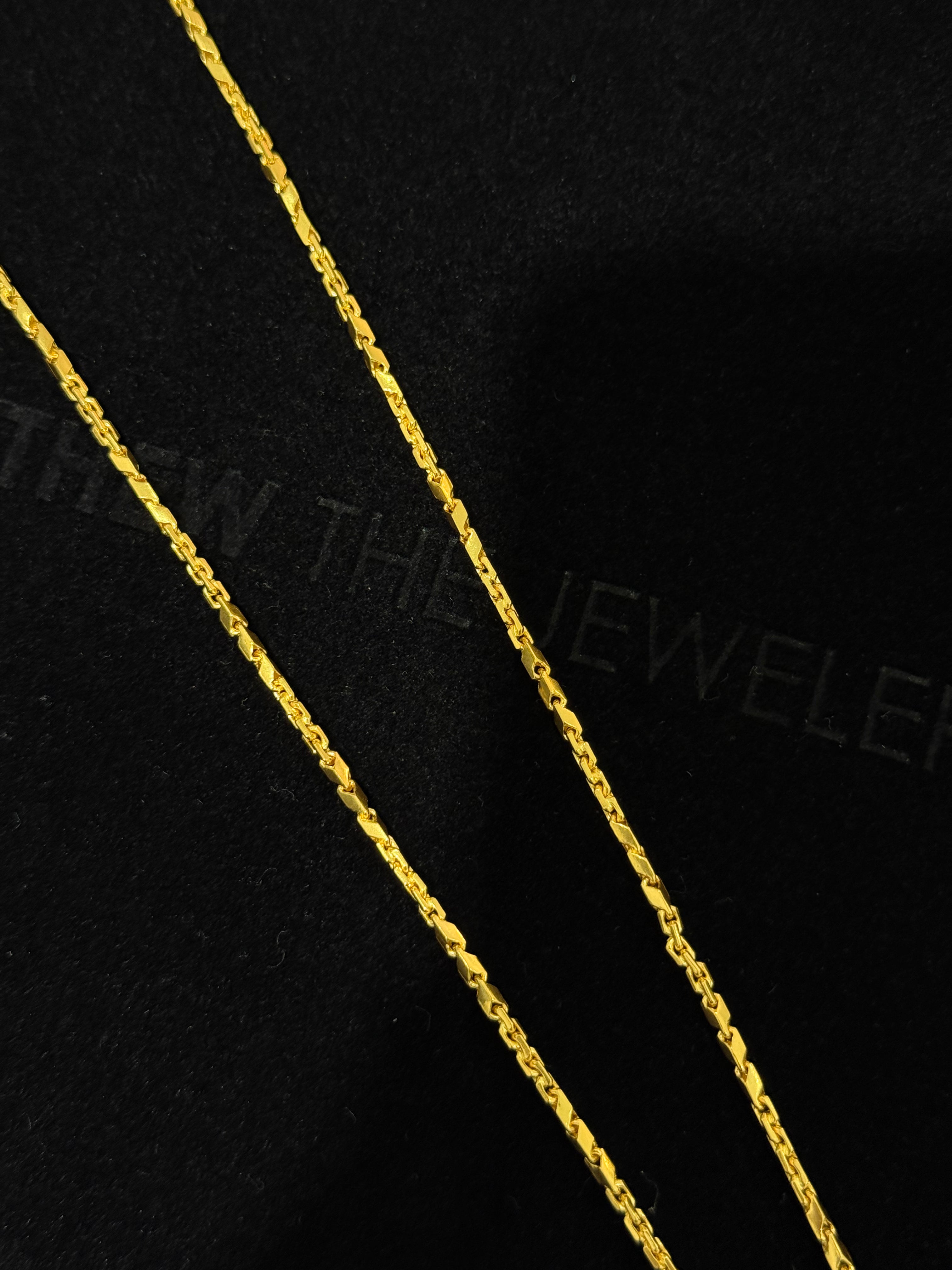 24K Yellow Gold Baht-Anchor Chain - 22 inches, 1.8mm, 19.66g