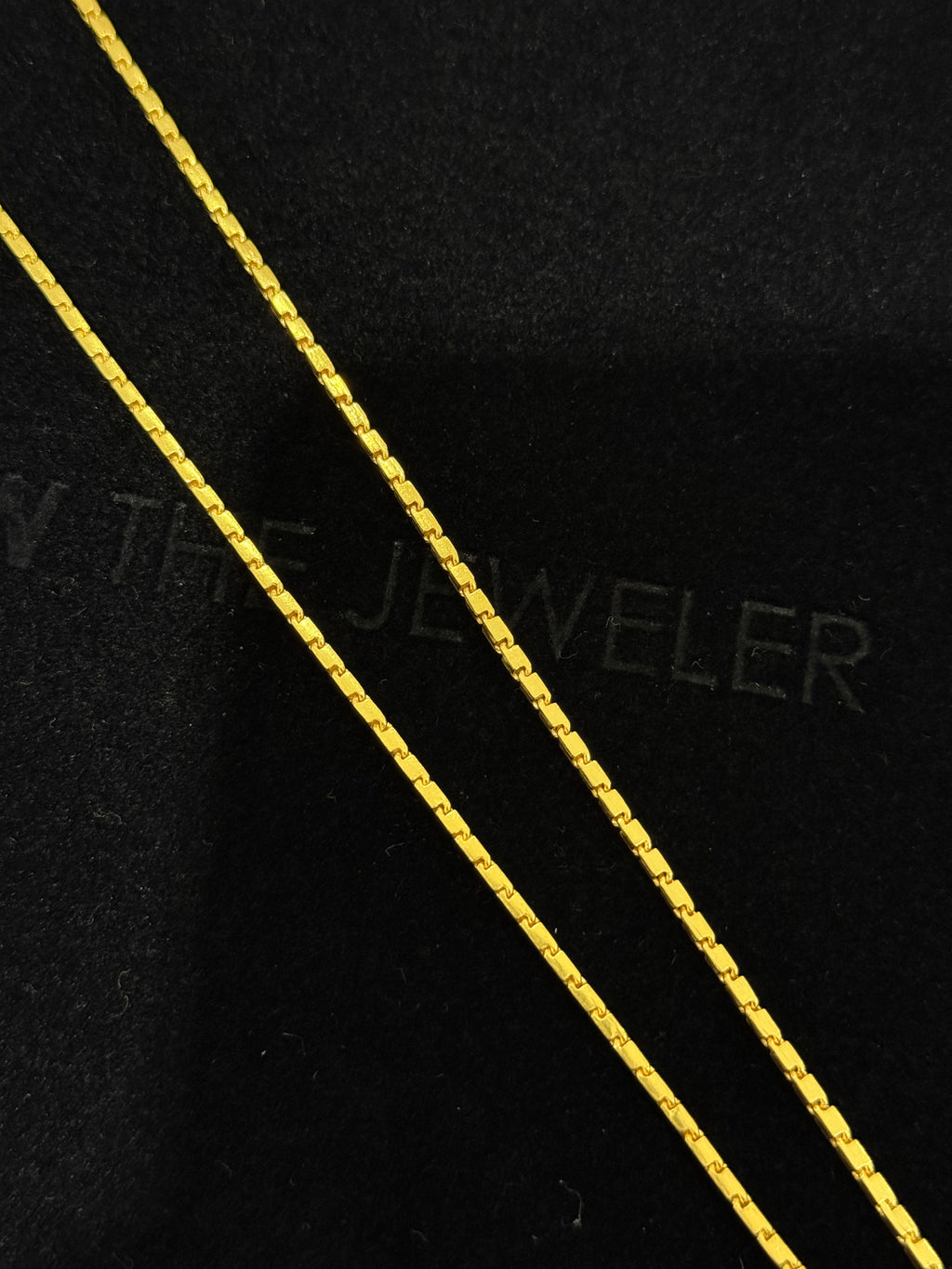 24K Yellow Gold Baht Chain - 22 inches, 1.8mm, 19.17g