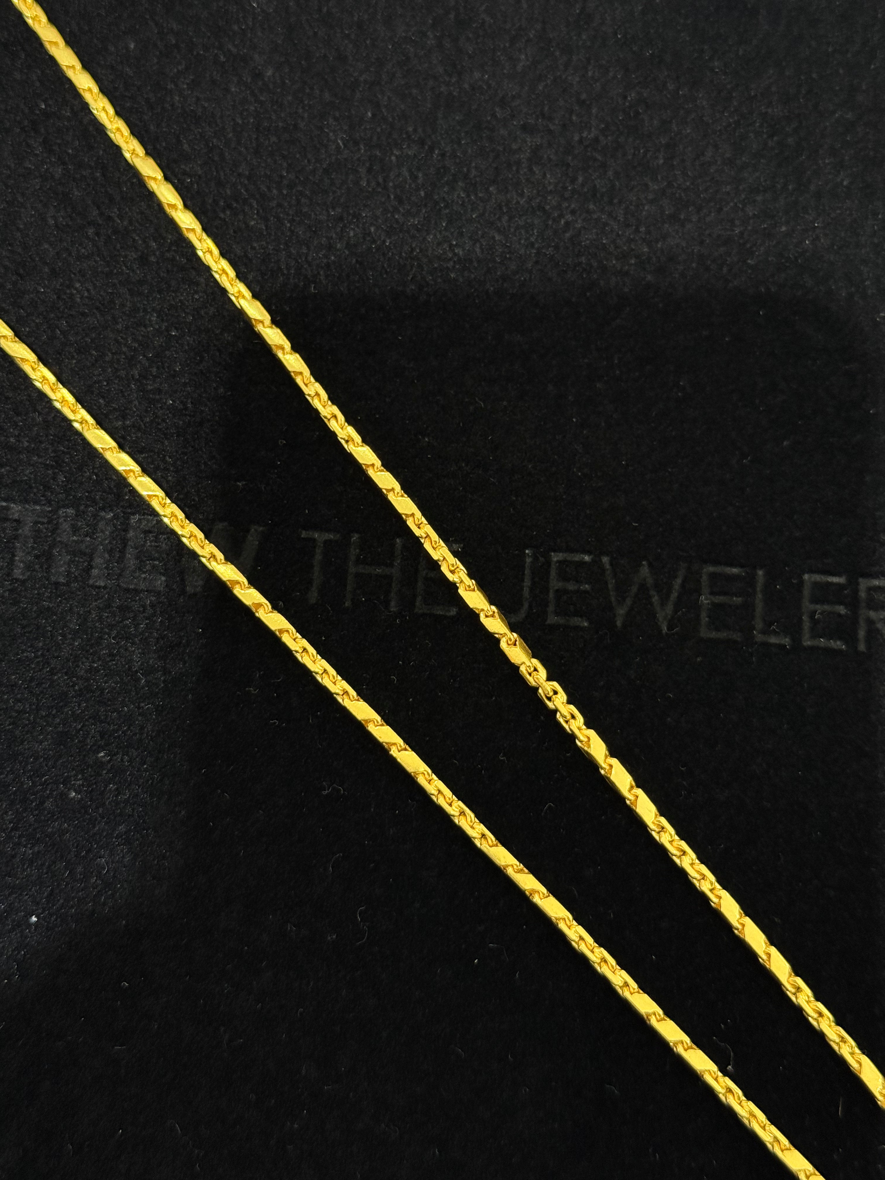 24K Yellow Gold Baht-Anchor Chain - 24 inches, 2.2mm, 31.01g
