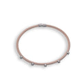 Rose Gold & Black Plated CZ Cuff Bracelet - ITB00024RGP