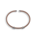 Rose Gold Plated Double CZ Accent Italian Bracelets - ITB00033RGP