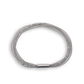 Rhodium Plated Italian Twisted Mesh Bracelet- ITB00035RH