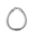 Rhodium Plated X Accent Weaved Italian Bracelet - ITB00040RH