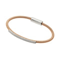 Silver 925 Rhodium and Rose Gold Plated Clear CZ Italian Bracelet - ITB00166RGP