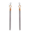 925 Sterling Silver Sleek Multi Chain Dangle Italian Earrings - ITE00073