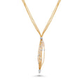 Plated 925 Sterling Silver Triple Strand Mesh Italian Necklace and Dropped Mesh Filled with CZ - ITN00065