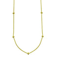 Gold Plated 925 Sterling Silver Correana 7 Knot Charm Necklace - ITN00148-GP
