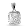 Silver 925 High Polished Baptism Diamond Cut Medallion - JCA035-7