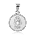 High Polished 925 Sterling Silver Our Lady of Guadalupe Charm Pendant - JCA013-1