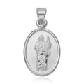 High Polished 925 Sterling Silver St. Jude Medallion Charm Pendant - JCA017-5