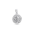 High Polished 925 Sterling Silver Edge San Benito Medallion Pendant - JCA024-R13