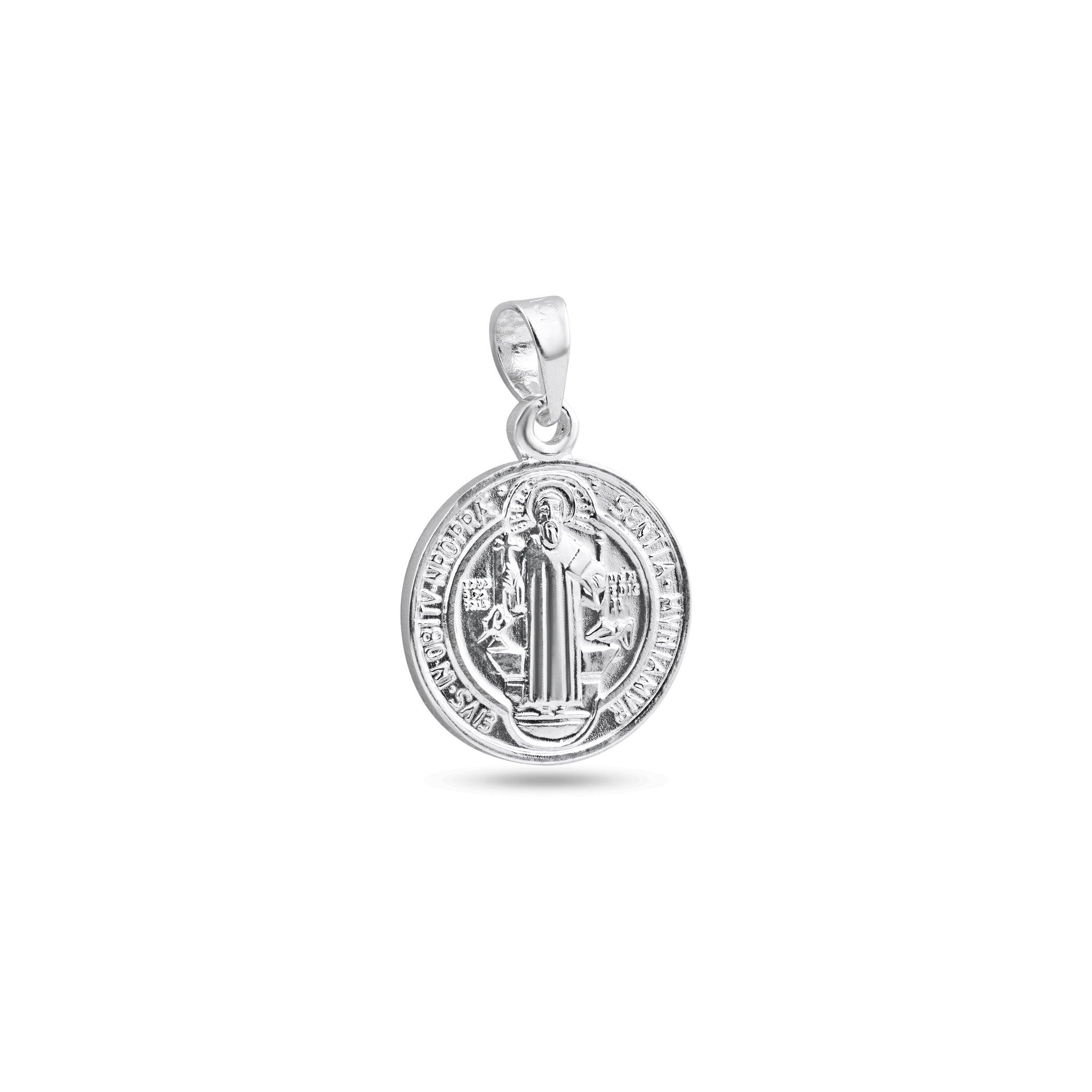 High Polished 925 Sterling Silver Edge San Benito Medallion Pendant - JCA024-R13