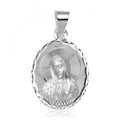 High Polished 925 Sterling Silver Mother Mary DC Charm Pendant - JCA042-2