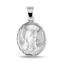Silver 925 High Polished Diamond Cut Jesus Medallion - JCA042-3