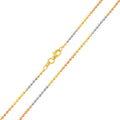 Multi Plated 925 Sterling Silver Diamond Cut Jianzhi 018 Chain 1.8mm - CH267 MUL