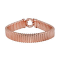 925 Rose Gold Plated Mesh Italian Bracelet - JPB00017RGP