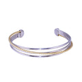 925 Gold Plated 4 Strand Twisted Italian Bracelet - JPB00020GP