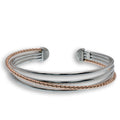 925 Gold Plated 4 Strand Twisted Italian Bracelet - JPB00020RGP