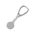Silver 925 High Polished Round Keychain - KEYCHAIN14