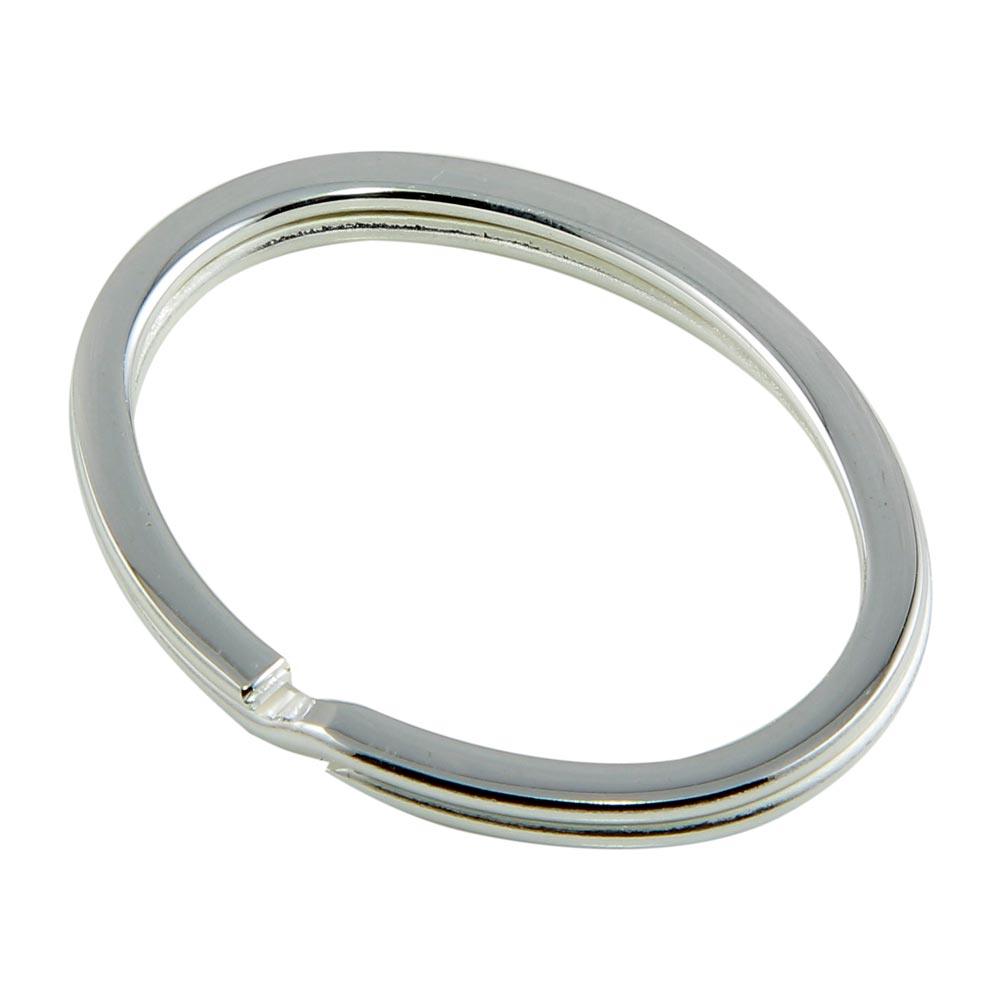 High Polished 925 Sterling Silver Oval Keychain - KEYCHAIN17
