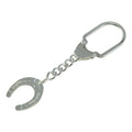 High Polished 925 Sterling Silver Horseshoe Keychain - KEYCHAIN30