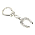 Rhodium Plated 925 Sterling Silver Horseshoe Keychain - KEYCHAIN29
