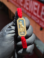 Lady Fortuna ID Bracelet on Red String — detail 2