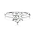 Rhodium Plated 925 Sterling Silver 1 Carat Moissanite Ring - MBGR00001
