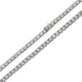 Rhodium Plated 925 Sterling Silver Moissanite Stone 4mm Tennis Necklace or Bracelet - MSLN00002 | MSLB00003