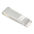 Rhodium Plated 925 Sterling Silver Money Clip with Matte Bar - MONEYCLIP10