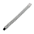 Rhodium Plated 925 Sterling Silver Pave Moissanite Iced Out Cuban Link 17mm Bracelet - MPAB00108