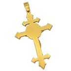 Museum-Level Crucifix gold pendant, reverse view