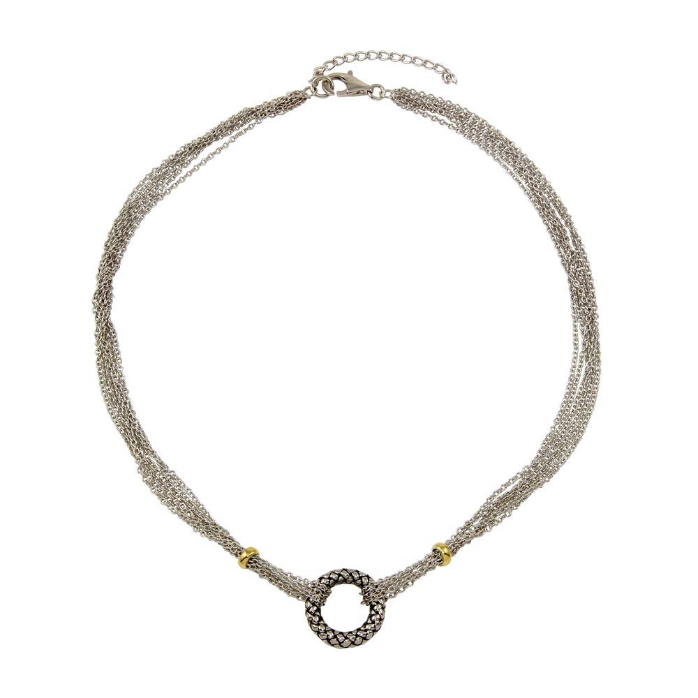 Rhodium Plated 925 Sterling Silver Necklace - N000002