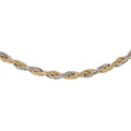 Gold And Rhodium Plated 925 Sterling Silver6 Layer Twisted Omega Spring Chain 5.5mm - CH916 GP