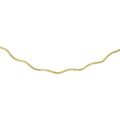 Gold Plated 925 Sterling Silver1 Layer Wave Omega Spring Chain 1.3mm - CH923 GP