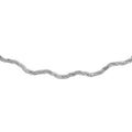 Rhodium Plated 925 Sterling Silver3 Layer Wave Omega Spring Chain 2.7mm - CH918 RH