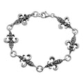Oxidized 925 Sterling Silver Filigree Link Bracelet - OXB00016