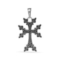Oxidized 925 Sterling Silver Celtic Cross Pendant - OXP00009