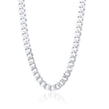 Rhodium Plated 925 Sterling Silver Miami Curb Link 10.5mm Chain - GMN00241