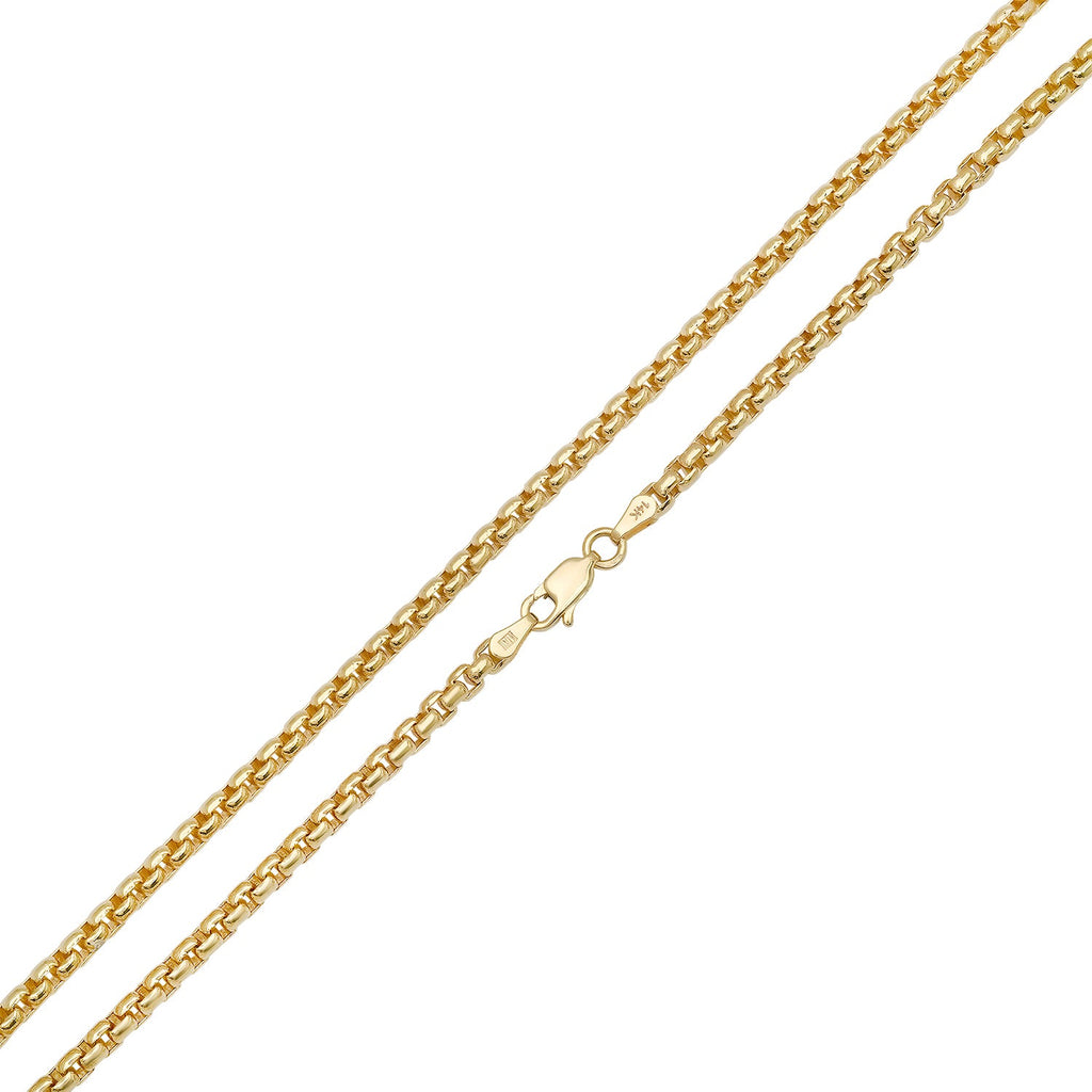 3MM Solid Rounded Box Chain detail view
