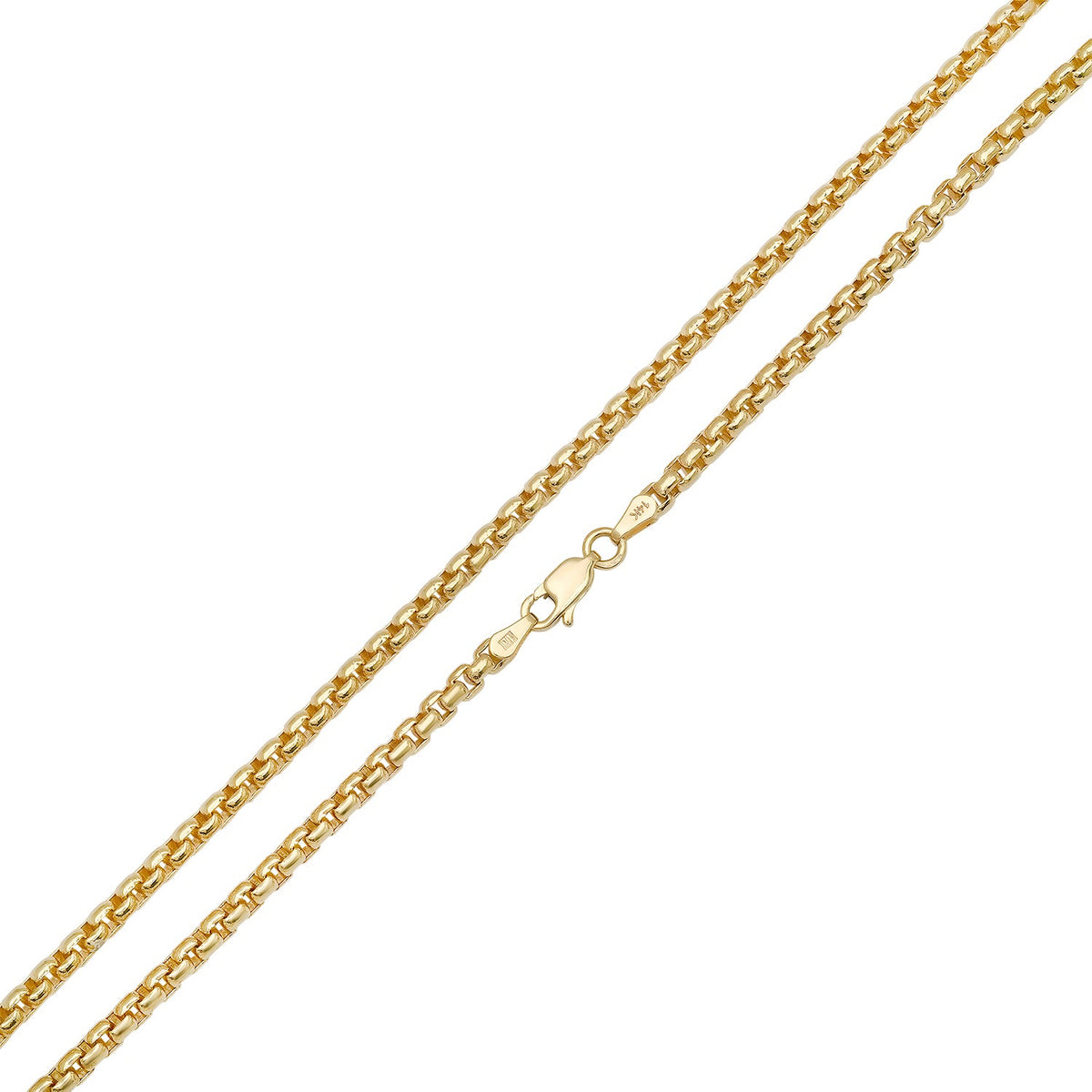 3MM Solid Rounded Box Chain detail view
