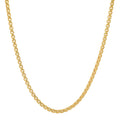 3MM Solid Rounded Box Chain in yellow gold