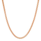 4MM Solid Rounded Box Chain in rose gold