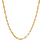 4MM Solid Rounded Box Chain in yellow gold