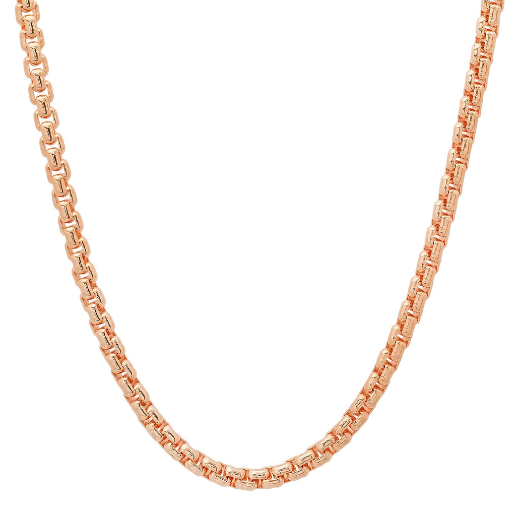 5MM Solid Rounded Box Chain in rose gold