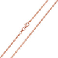 Rose Gold Plated 925 Sterling Silver Oval Curved DC Bead 002 Chains - CH147 RGP